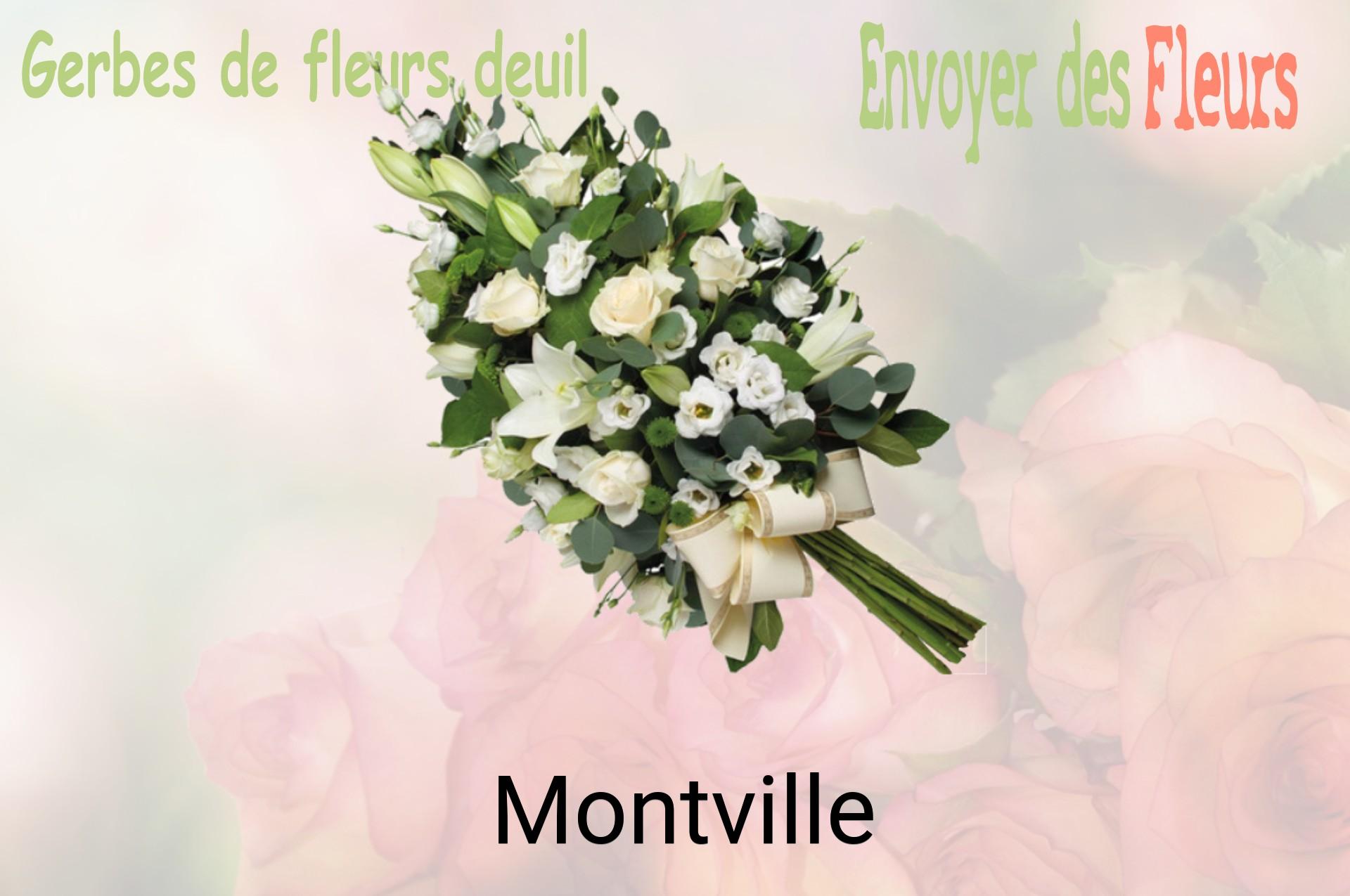 Gerbe de fleurs de deuil livrée à Montville